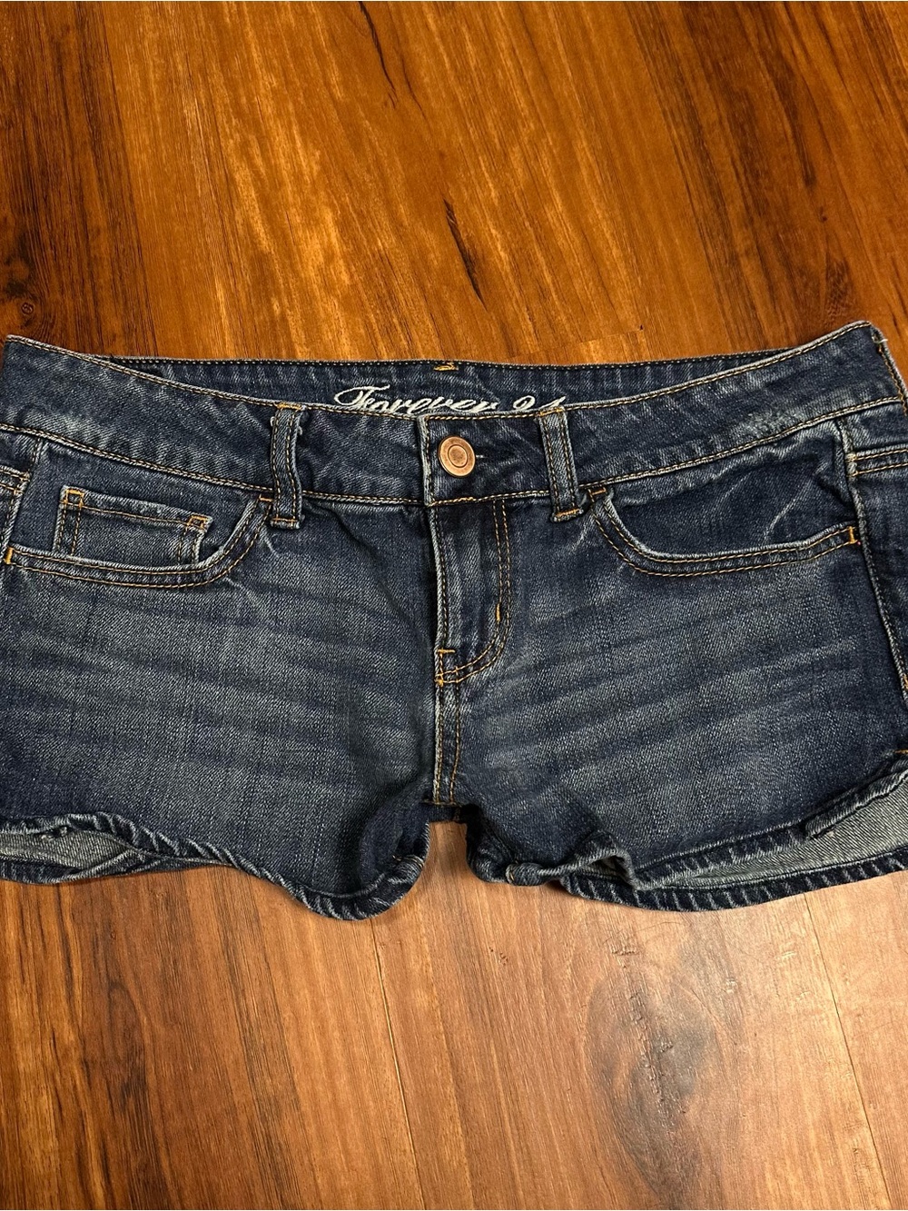 Forever 21 Dark Wash low waisted Denim Shorts - Women's Low Rise